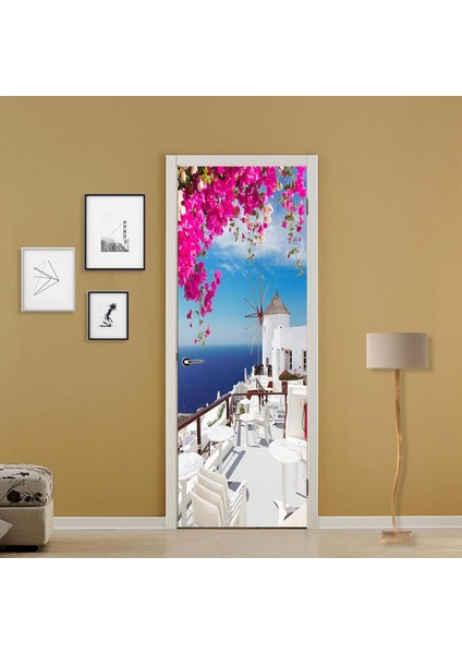 2 Pcs 3D Kapılar Için Çıkarılabilir Duvar Çıkartmaları Sanat Dekorasyon Duvar Duvar S3 (Yurt Dışından)