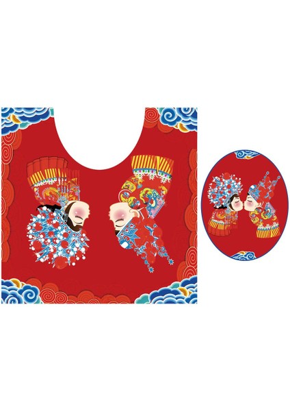 2pcs/set Su Geçirmez Banyo Tuvalet Koltuğu Closeestool Kapak Çıkartma Koruyucusu 7 (Yurt Dışından)