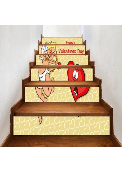 6 Panel/set Merdiven Duvar Çıkartma Etiketi Vinil Duvar Kağıtları Sanat Ev Pencere Dekor #6 (Yurt Dışından)