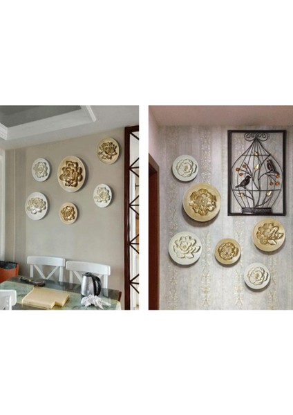 3D Reçine El Yapımı Lotus Duvar Sticker Süsler Düğün Ev Dekorasyonu #1 Beyaz S (Yurt Dışından) fiyatları