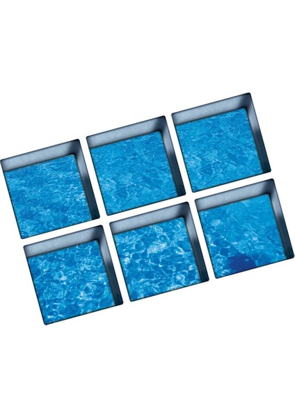 Banyo Style_7 Için 6x 3D Exquisite Su Geçirmez Küvet Sticker (Yurt Dışından)