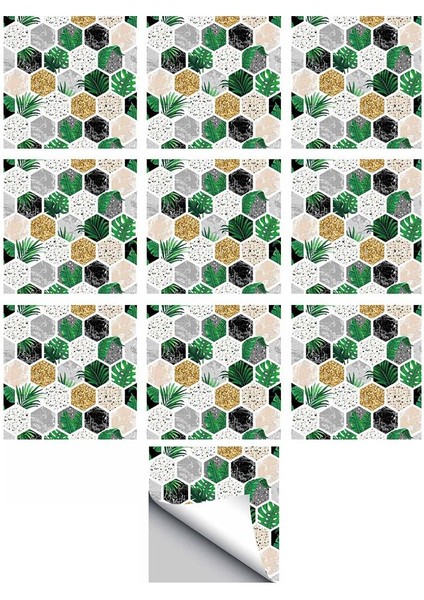 Mutfak Banyo Dekorasyonu Için 10X Su Geçirmez Duvar Kiremit Çıkartmaları 20 cm F (Yurt Dışından) modelleri