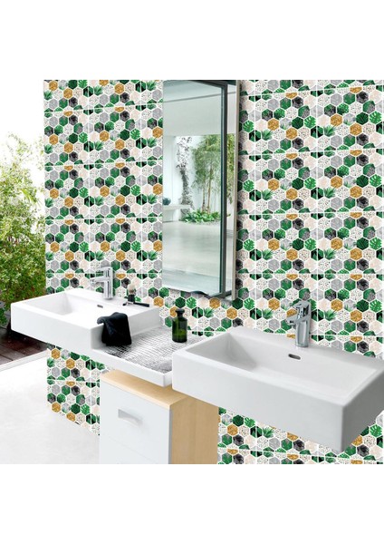 Mutfak Banyo Dekorasyonu Için 10X Su Geçirmez Duvar Kiremit Çıkartmaları 20 cm F (Yurt Dışından) fırsatları