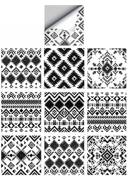 10X Su Geçirmez Duvar Kiremit Çıkartmaları Mutfak Athroom Dekorasyonu 20CM B (Yurt Dışından)