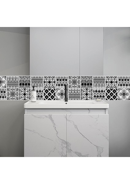 10X Su Geçirmez Duvar Kiremit Çıkartmaları Mutfak Athroom Dekorasyonu 20CM B (Yurt Dışından) fiyatları