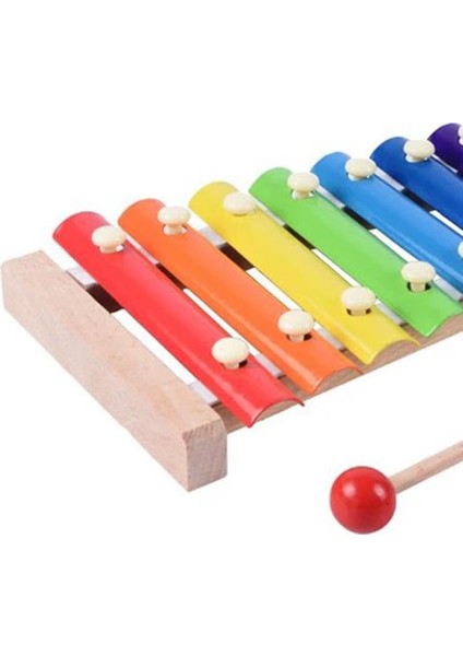 Wooden Toys Doğal Ahşap Eğitici Oyuncak 8 Nota 8 Ton 8 Tuşlu Ksilofon HMH-024