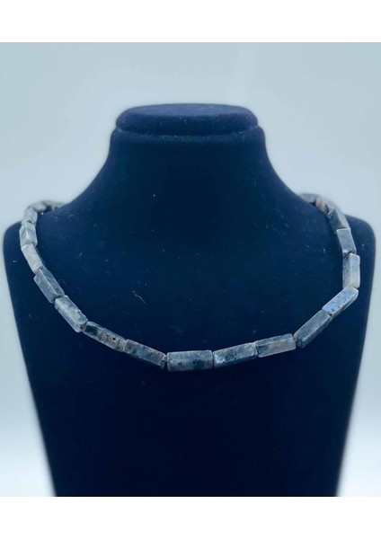 Jasper Doğal Taş Kolye 4*13 mm Dikdörtgen Kesim
