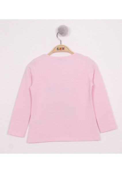 Toontoy Kız Çocuk Papatya Vazo Baskılı T-Shirt