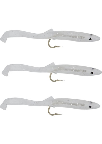 Hippnos Iğneli Silikon Balık 10.5cm #11 Simli Şeffaf (3 Adet)