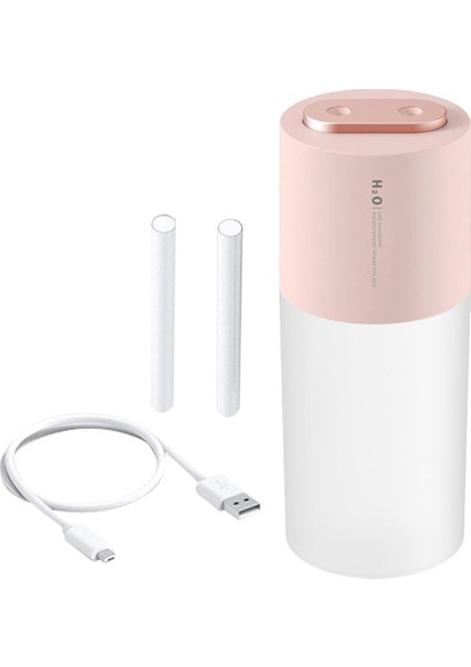 Taşınabilir Hava Difüzörü Mist Arıtma Nemlendirici Dezenfektan Alkol Püskürtücü Çift Sprey 400ML USB Kablolu Pembe (Yurt Dışından) modelleri