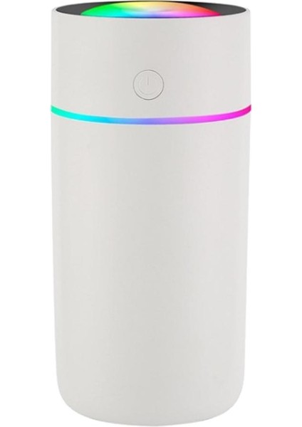 Nemlendirici Difüzör Araba Ev Aroma Hava Temizleyici Renkli Işık 320ML Beyaz (Yurt Dışından)