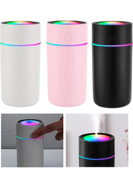 Nemlendirici Difüzör Araba Ev Aroma Hava Temizleyici Renkli Işık 320ML Beyaz (Yurt Dışından) modelleri
