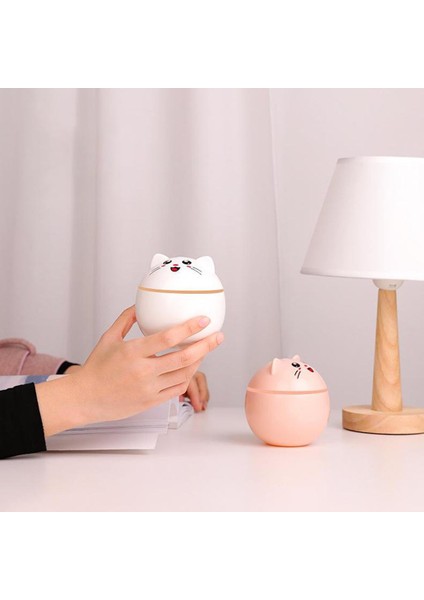 LED Hava Temel Difüzör Nemlendirici Aromaterapi Ultrasonik Arıtma USB Beyaz (Yurt Dışından)