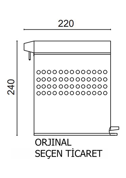 Paslanmaz Çelik Pedallı Delikli Çöp Kovası 3 lt fiyatları