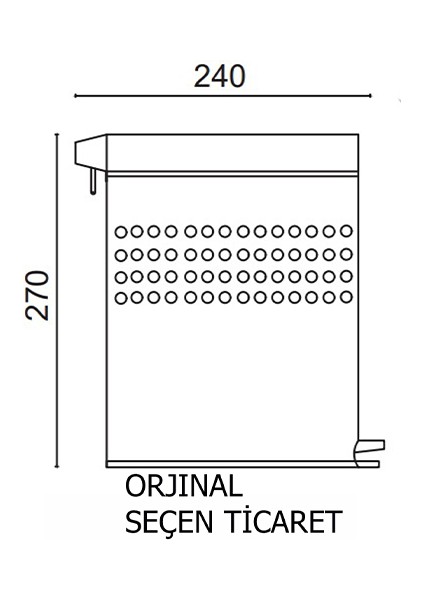 Paslanmaz Çelik Pedallı Delikli Çöp Kovası 5 lt fiyatları
