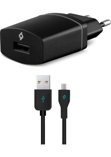 Compact Seyahat Şarj Aleti Micro USB 1.000MA Siyah