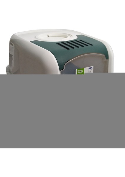 Nestor Jumbo Belçika Üretimi Büyük Boy Kapalı Kedi Tuvaleti Beyaz-Nordıc Yeşil