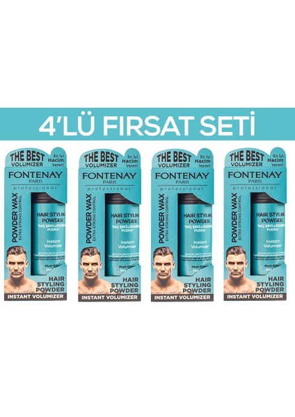 Saç Şekillendirici Pudra Toz Wax Mat Effect 20gr X4 4'Lü Wax Set