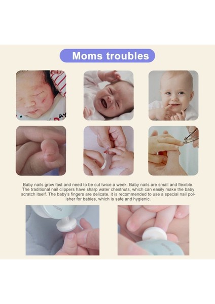 Yenidoğan Bebek Dönerli Pilli Tırnak Kesme Törpüleme Makinası (Yurt Dışından) indirimleri