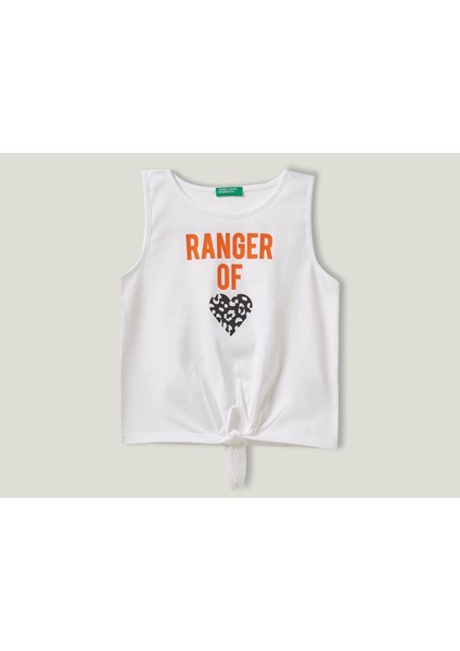 Önü Baskılı Crop Atlet fiyatları