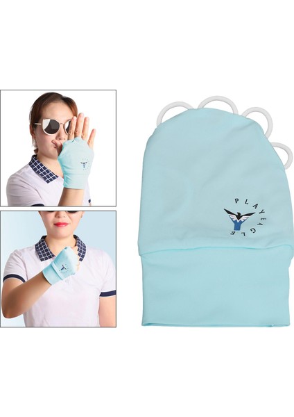 Yarım Parmak Golf Eldiven Nefes Alabilen Kadın Erkek Unisex Balıkçılık Eldiven Ekipmanı L Mavi Sağ (Yurt Dışından) modelleri