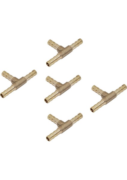 5pcs Adaptör Takma Pirinç Barb Tee Konektör Hortumu Için Hava Suyu Yakıtı 6 mm Için (Yurt Dışından)