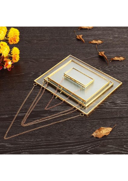 Duvara Monte Şeffaf Cam Asılı Çerçeve ile Kanca+Zincir Kolay Bir 10X5CM Asmak (Yurt Dışından)