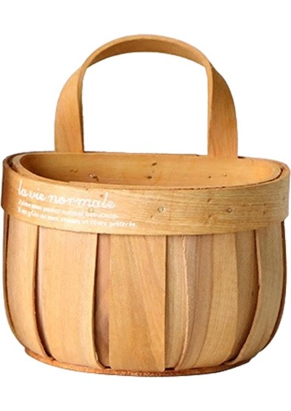 Rustik Rattan Dokuma Depolama Sepeti Bahçe Asılı Vazo Saksı Konteyner A (Yurt Dışından)