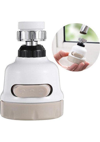 Musluk Duş Başlığı 360 Dönen Su Tasarrufu Musluk Vana Splashroof Filtre Gümüş (Yurt Dışından) fırsatları