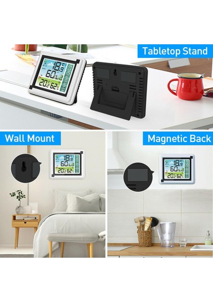 LCD Dijital Sıcaklık Nem Metre Arka Işığı Ev Kapalı Hava Istasyonu Stili1 (Yurt Dışından)