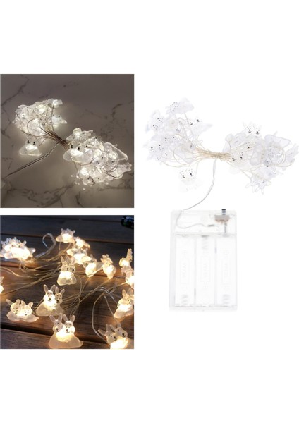 20 LED Peri Dize Işıkları Aydınlatma Bakır Tel Düğün Odası Süslemeleri Için Çift Tavşan (Yurt Dışından) modelleri