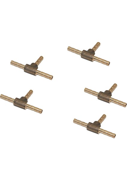 5pcs Pirinç Dikenli T Parçası 3 Yollu Silikon Vakum Yakıt Hortum Birleştirici Adaptörü 4mm (Yurt Dışından)