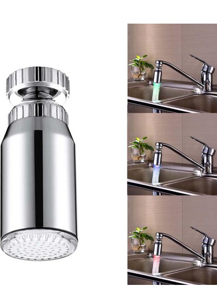 Sıcaklık Sensörü 3-Renk Değiştirme Glow LED Hafif Su Musluk Mutfak Mutfak Evi Için (Yurt Dışından) fiyatları
