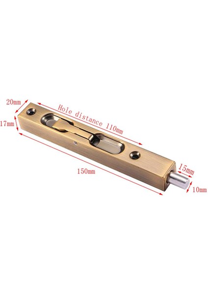 Sağlam 15 cm Fırçalanmış Paslanmaz Gizli Kapı Güvenlik Cıvata Mandalı Slayt Kilidi Sarı Bronz (Yurt Dışından) fiyatları