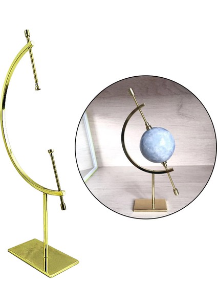 Ekran Standı Bakır Kaplama Küre Feng Shui Dekor Için Golden L 150X80X310MM (Yurt Dışından)