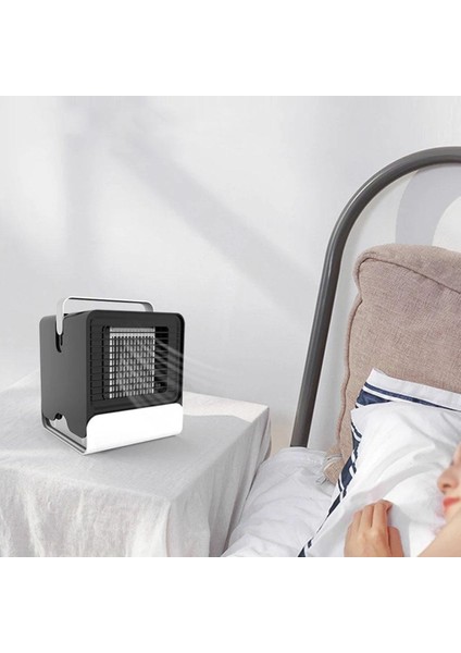 Taşınabilir Klima Fanı Kişisel Evaporatif Hava Soğutucu Nemlendirici Fan Beyaz (Yurt Dışından)