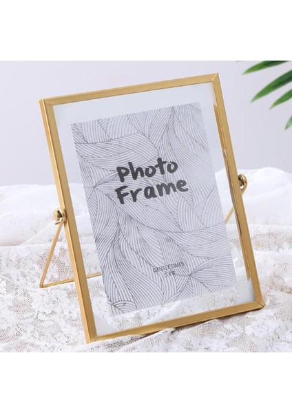 Klasik Altın Kaplama Yüzer Cam Resim Fotoğraf Çerçevesi Metal Dekoratif 7 Inç (Yurt Dışından) fiyatları