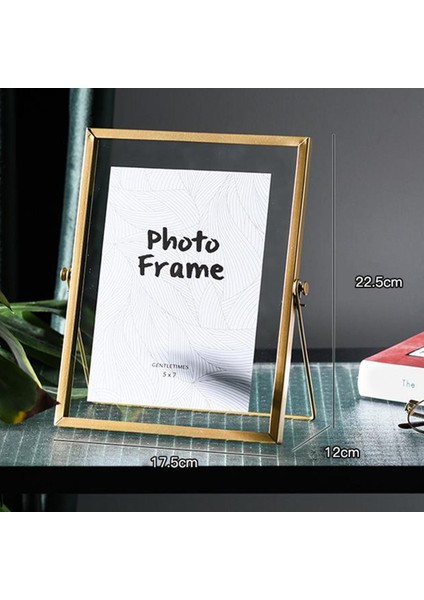 Klasik Altın Kaplama Yüzer Cam Resim Fotoğraf Çerçevesi Metal Dekoratif 7 Inç (Yurt Dışından) modelleri