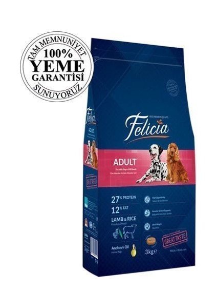 High Premium Kuzu Etli Yetişkin Köpek Maması 3 kg