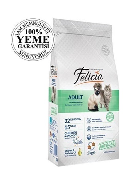 High Premium Tavuklu-Hamsili Yetişkin Kedi Maması 2 kg