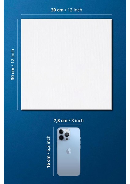 Pres Kompozit Tuval 30 x 30 cm 3'lü Set fırsatları