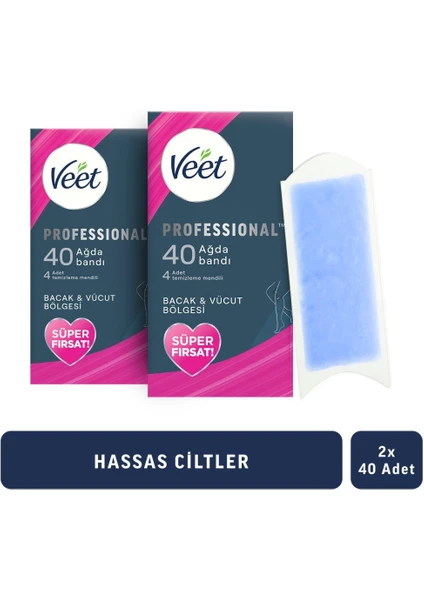 Sir Ağda Bandı Bacak & Vücut Bölgesi Hassas Ciltler 40'lı X 2