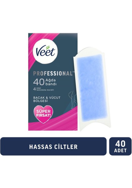 Sir Ağda Bandı Bacak & Vücut Bölgesi Hassas Ciltler 40'lı