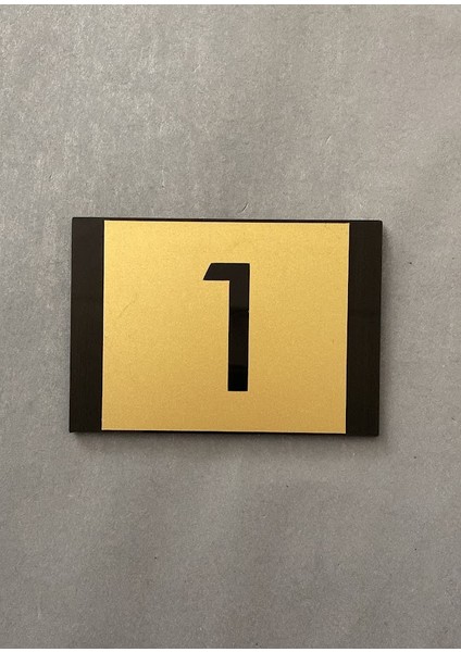 Minimal Gold Tasarım Apartman Numarası