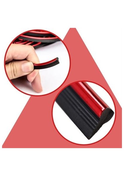 Kırmızı Araba Oto trim Dekorasyon Şeridi Kauçuk Elastik Kolay Kurulum 5 Metre Şerit Bant fiyatları