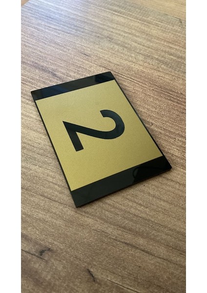Minimal Gold Tasarım Apartman Kapı Numarası