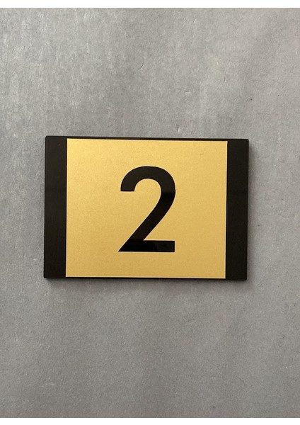 Minimal Gold Tasarım Apartman Kapı Numarası