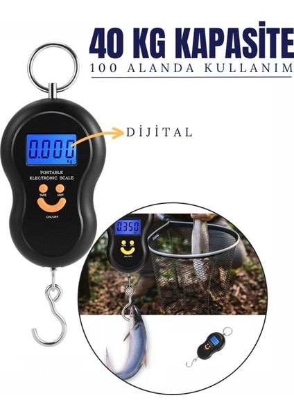 Balıkçı Tipi Dijital 100 Alanda Kullanım El Tartısı 716023