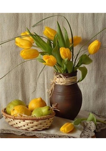 Sarının Güzel Tonları Pixart Sanat Elmas Mozaik Tablo Diamond Türkiye 53*60