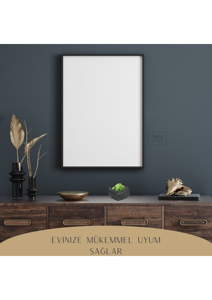 Dekoratif Saksı Minik Kaktüs Saksısı Mini Çizgili Çiçekli Model